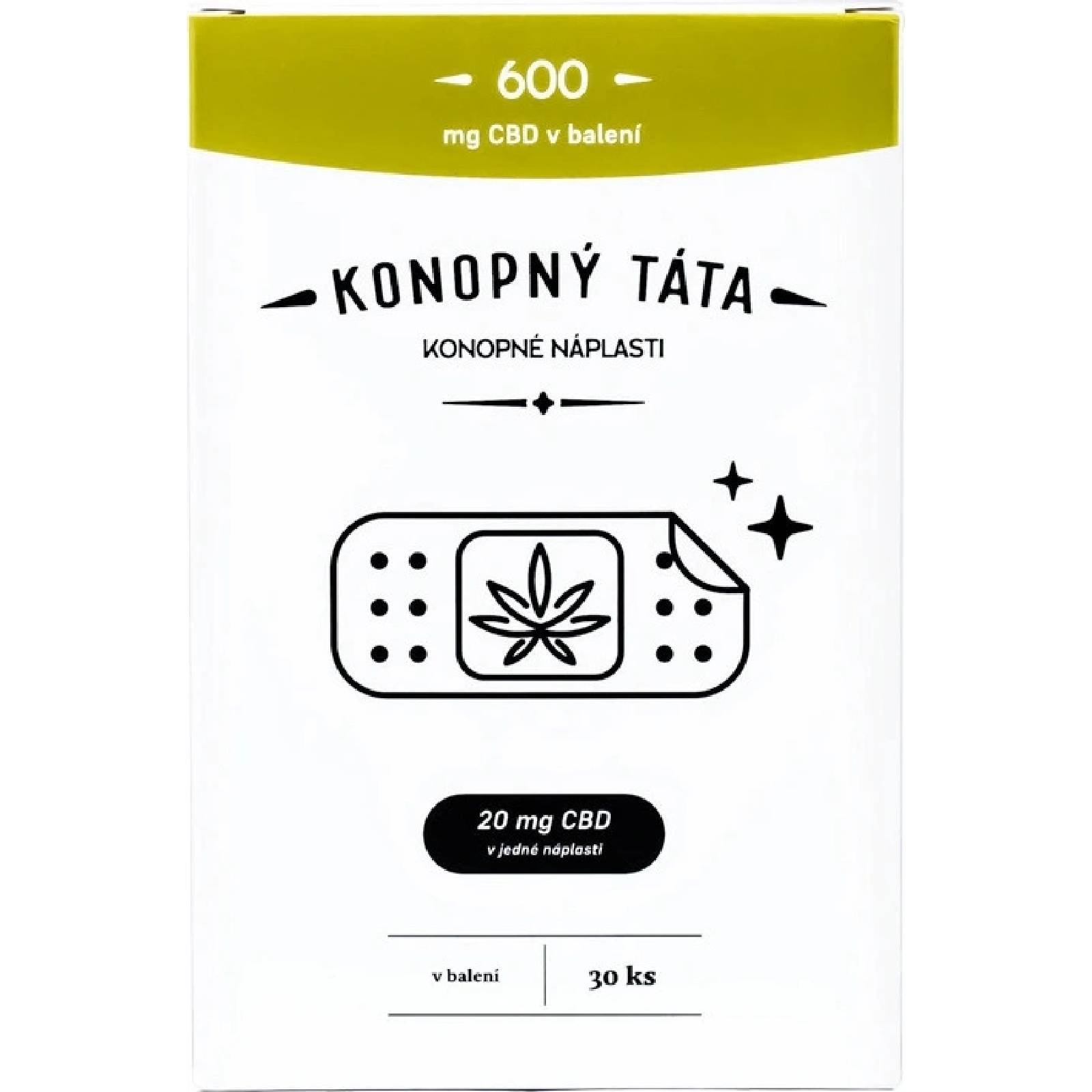 KONOPNÝ TÁTA CBD NÁPLASTI 600 mg