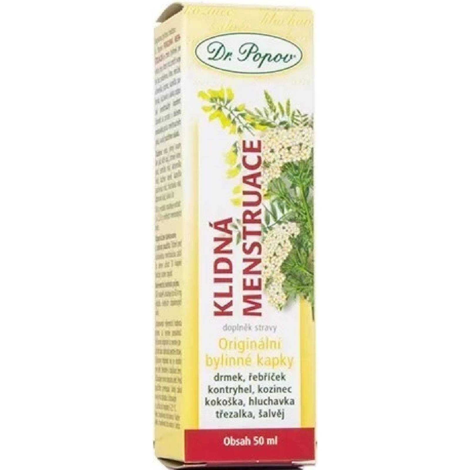 Dr.Popov Kapky bylinné Klidná menstruace 50 ml