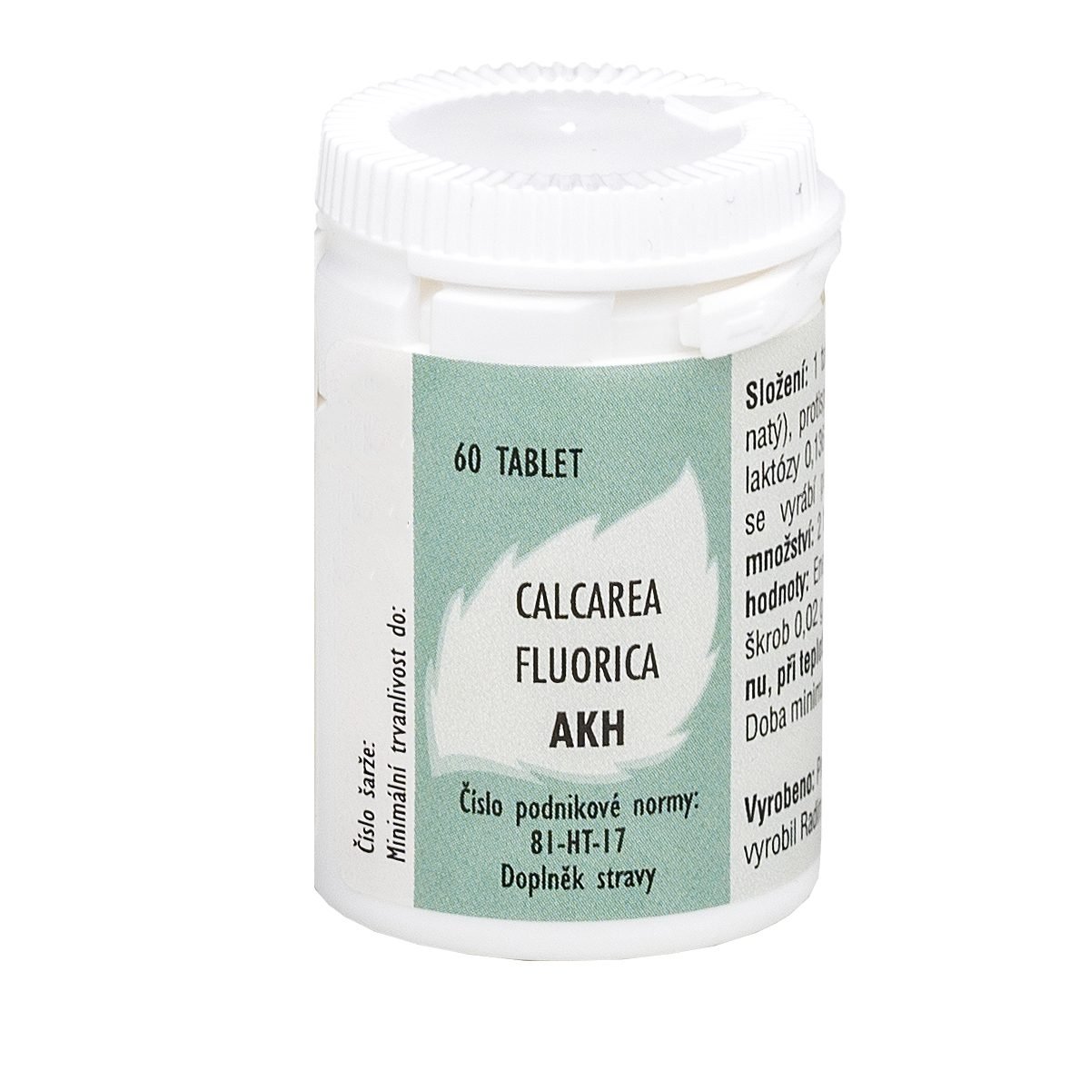 Radim Bakeš Galenická laboratoř Ostrava AKH Calcarea fluorica 60 tablet