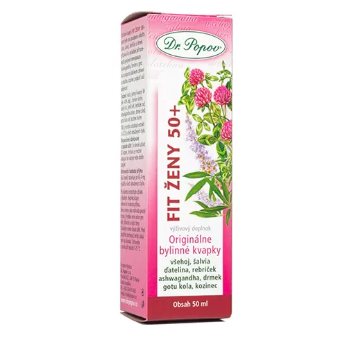 Dr. Popov Fit ženy 50+ originální bylinné kapky 50 ml